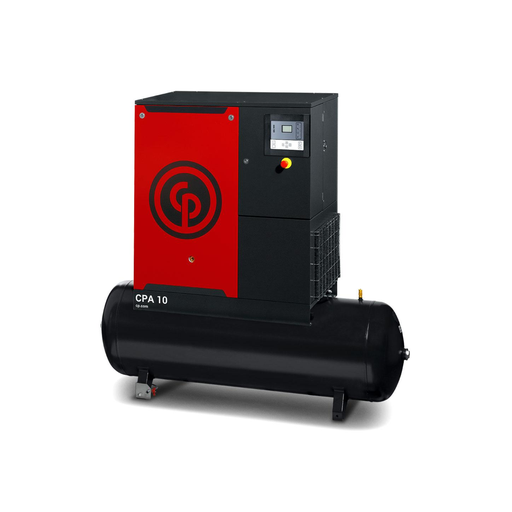 [4152025251] Compresor CPA 10 HP 10 DRY TM 38CFM 145PSI 380-440V 60Hz 1070 Caudal L/min Incluye Secador 500(L) Capacidad tanque, Chicago Pneumatic
